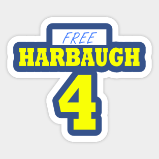 Free Harbaugh #FreeHarbaugh Sticker